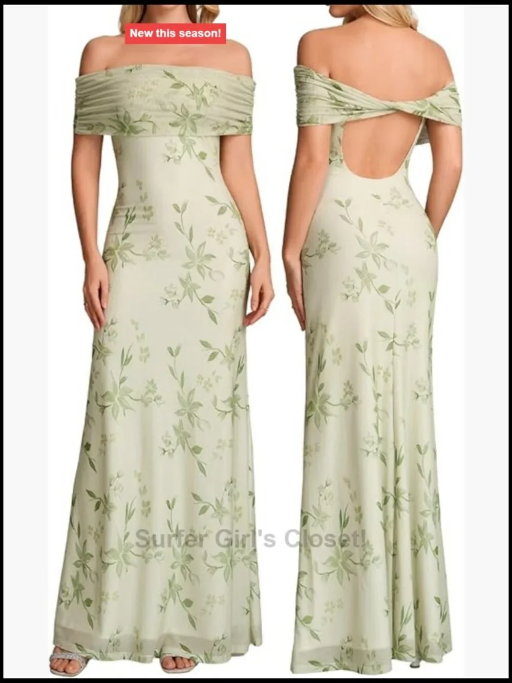 Women Off Shoulder Bodycon Maxi Dress Formal Wedding Guest Mermaid
